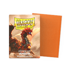 Dragon Shield - 60 Japanese Size Matte Sleeves Amber